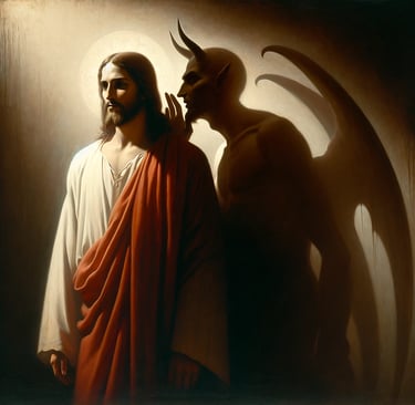 jésus et savant combat du bien et du mal