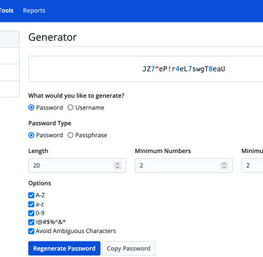 example of password generator