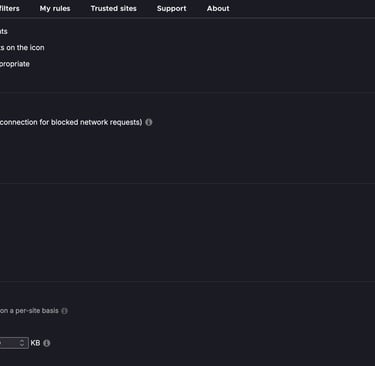 how to use ublock origin settings page