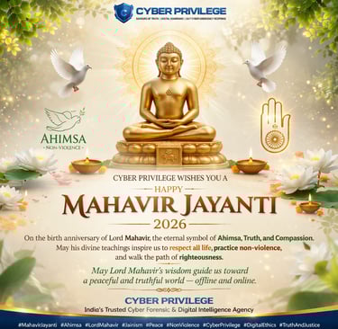 Cyber Privilege Wishes You a Peaceful Mahavir Jayanti 2026