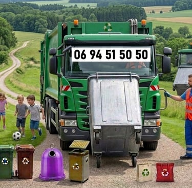 poubelles de couleurs