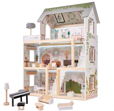 lėlių namelis su led apšvietimu