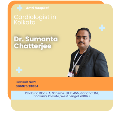 A graphical representation highlighting Dr. Sumanta Chatterjee as the Best Cardiologist in Kolkata