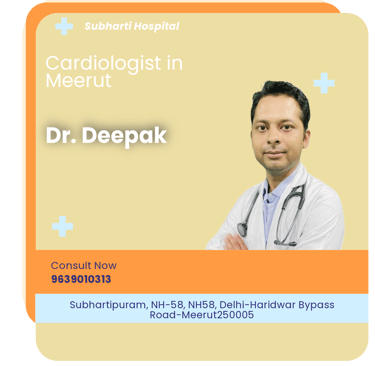 A graphical representation highlighting Dr. Deepak as the Best Cardiologist in Meerut.