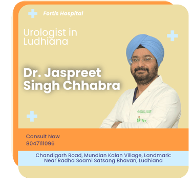 A graphical representation highlighting Dr. Jaspreet Singh Chhabra as the Best Urologist in Ludhiana