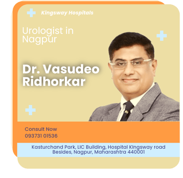 A graphical representation highlighting Dr. Vasudeo Ridhorkar as the Best Urologist in Nagpur.