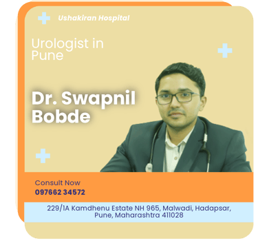 A graphical representation highlighting Dr. Swapnil Bobde as the Best Urologist in Pune.