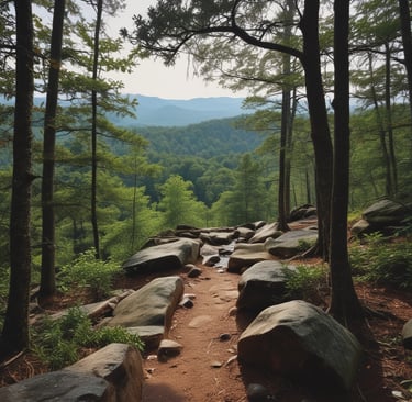 A scenic view of Talking Rock, Georgia, showcasing its natural beauty.