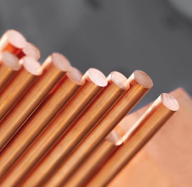 Rond cuivre, Rond plein cuivre, Tige cuivre