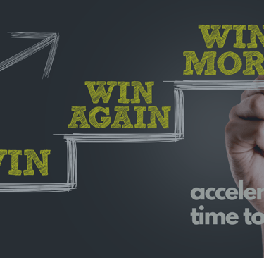 Hand drawing on a chalkboard with the caption of accelerating time to value in B2B SaaS..