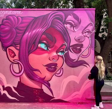 Echoes of Emotion - Mural en Barcelona, street art, arte urbano por Ona Salvador