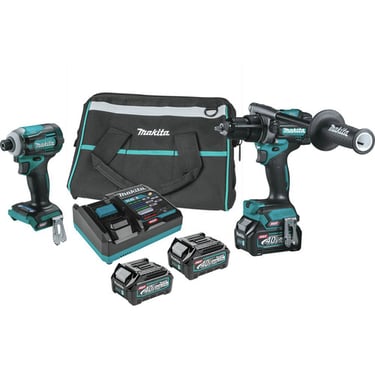 Makita 40V max XGT Brushless Lithium-Ion 1/2 in. Cordless Hammer Drill Driver and 4-Speed Impact Driver Combo Kit