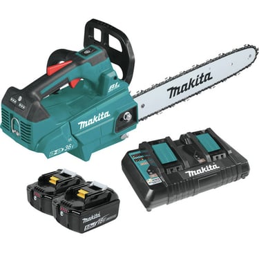 Makita 18V X2 (36V) LXT Lithium-Ion Brushless Cordless 16 in. Top Handle Chain Saw Kit (5 Ah)