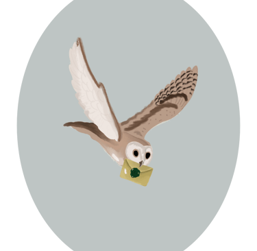 chouette porte lettre de papeterie litteraire