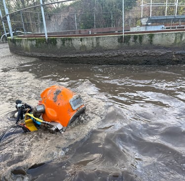 inspection subaquatique STEP et STEU, plongeur