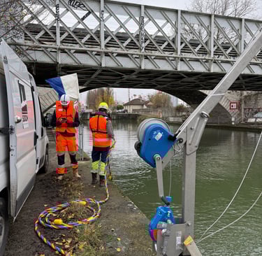 travaux subaquatiques fluviaux