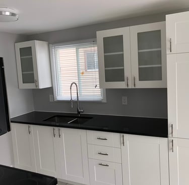 Image of a kitchen facelift from previous client