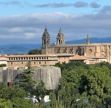 Cathedral and Labrit´s Bastion seen from Parque de la Media Luna