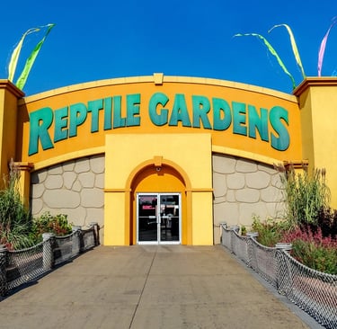 the front of the local rapid city attraction reptile garderns