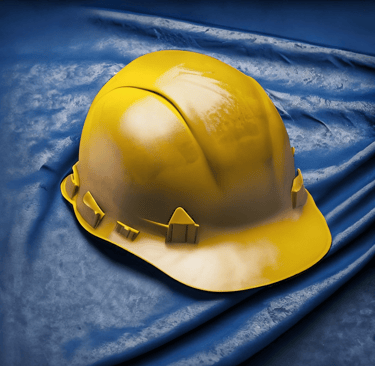a yellow hard hat with a yellow safety helmet