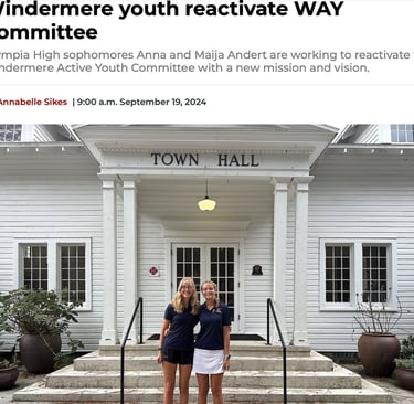 Local Newspaper Covers Anna and Maija Andert Reactivating Youth Committee