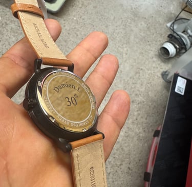 Gravure montre au laser