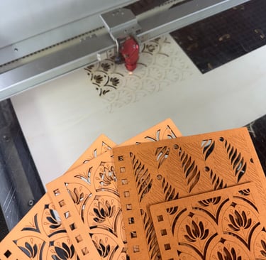 Gravure et découpe laser de bois