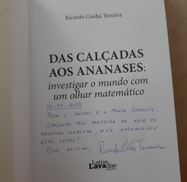 Scarlati Arte em Madeira Livro Das Calçadas aos Ananases: investigar o mundo com um olhar matemático