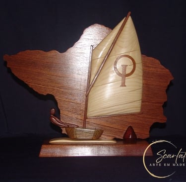 Artesanato em Madeira Personalizado O Primeiro Troféu da Semana do Mar 2011