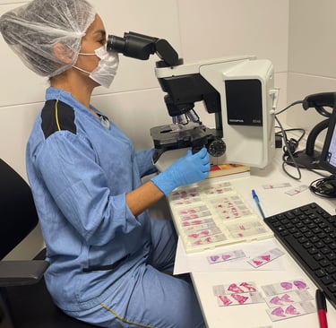 Leitura de  lâminas, Cirurgia Micrográfica de Mohs em Salvador, Bahia