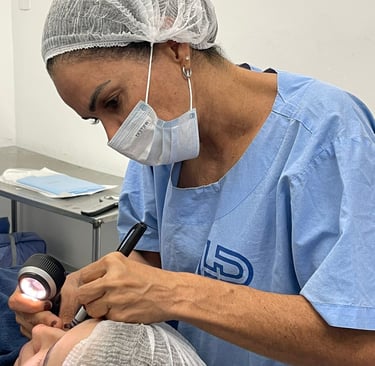 Marcação do tumor na Cirurgia Micrográfica de Mohs, Salvador/Bahia