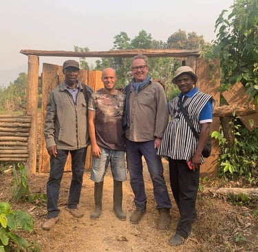 Visite des amis de la Ferme Aménopé Togo Permaculture