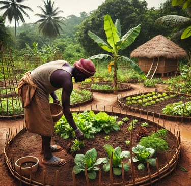 Le quotidien d'une ferme en permaculture au Togo, Aménopé.