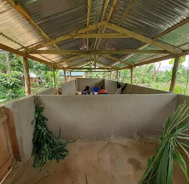 La bergerie de la Ferme Aménopé Togo