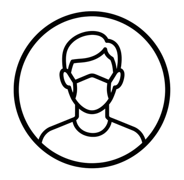 a man wearing a mask and a mask on his face