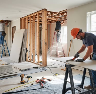 a man in a hard hat and a construction worker