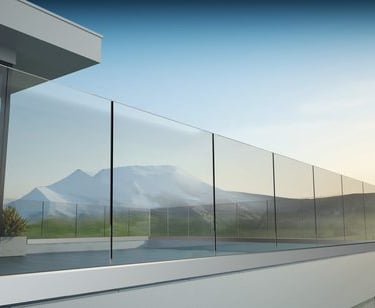 Cierre Perimetral de Cristales Templados Estilo Baranda