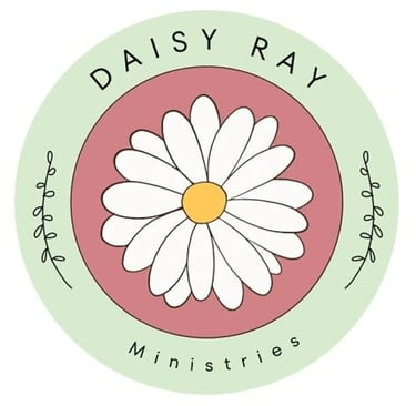 a daisy flower in a circle with the words daisy ray