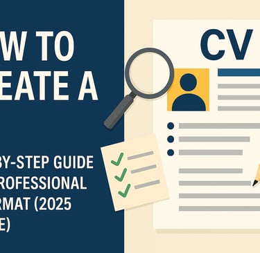 How to create a CV step-by-step professional CV format 2025 guide
