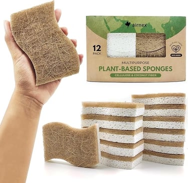a person holding a sponge sponge sponge sponges on a white background