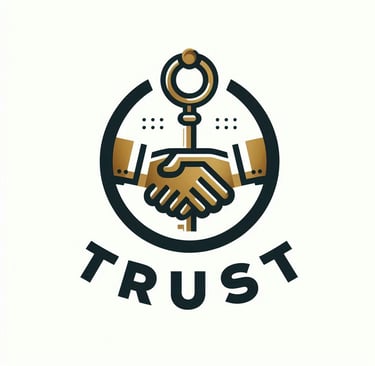 a handshake with a key in the middle of the image