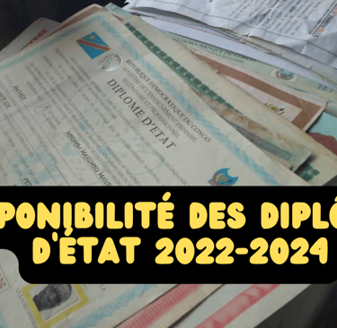Disponibilité des diplômes d’État 2022-2024