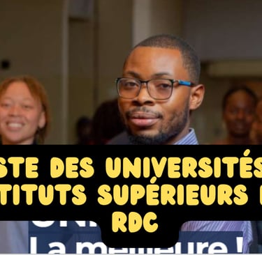Liste des universités et instituts supérieurs de la RDC
