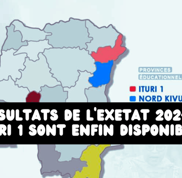 résultats de l'Exetat 2024 pour le Ituri 1