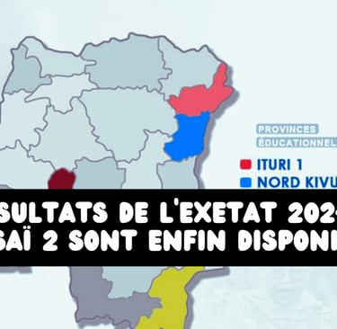 résultats de l'Exetat 2024 pour le Kasaï 2