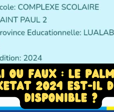 Vrai ou Faux  Le palmarès Exetat 2024 est-il déjà disponible