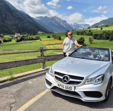 europe road trip mercedes cabriolet