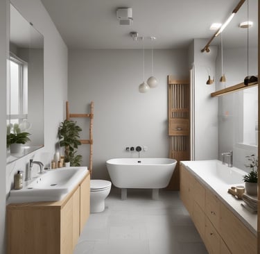 A view of a city with tall buildings