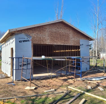 New Construction Built by Catch All Contracting - Garage
