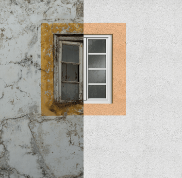 avant et après netoyage façade au karcher